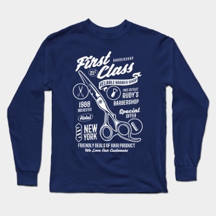 First Class Barbershop Long Sleeve T-Shirt